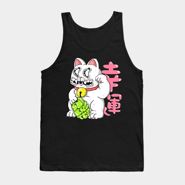 Lucky Cat Tank Top by Stefilustra